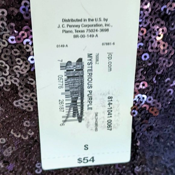 Liz Clairborne Sequined Pencil Skirt Purple Small NWT - Picture 4 of 10